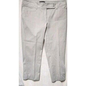 White House Black Market Pants Women Size 10 Beige Flare Leg Legacy Flat Front
